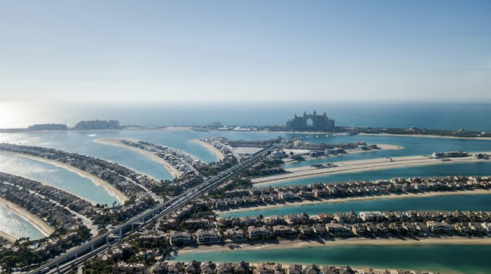 Aerial view of Palm Jumeirah in Dubai | Cushman & Wakefield | Rental Living News UAE