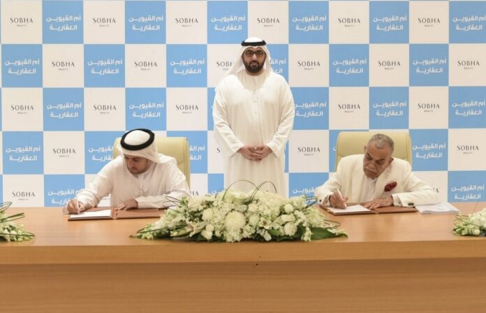 Sheikh Rashid bin Saud bin Rashid Al Mualla, Crown Prince of Umm Al Quwain, witnessed the signing of the partnership agreement for the development of Sobha Siniya Island | Rental Living News