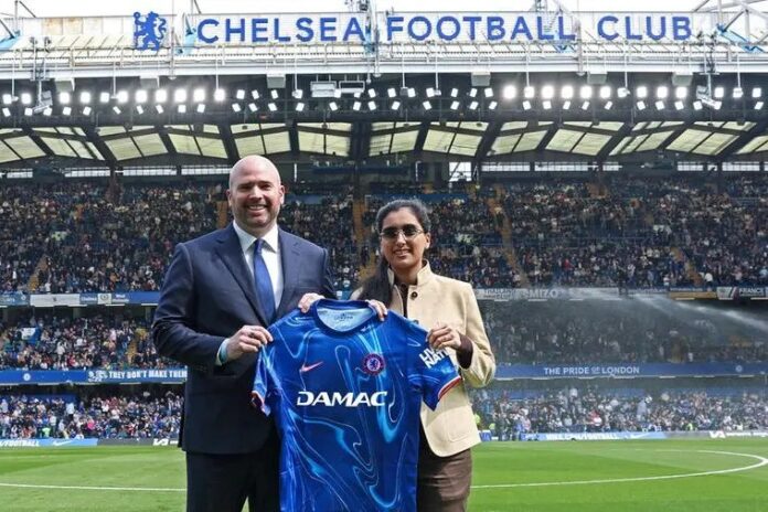 Amira Sajwani, Managing Director of Sales & Development of DAMAC Properties with Jason Gannon, President and COO of Chelsea Football Club | Rental Living News