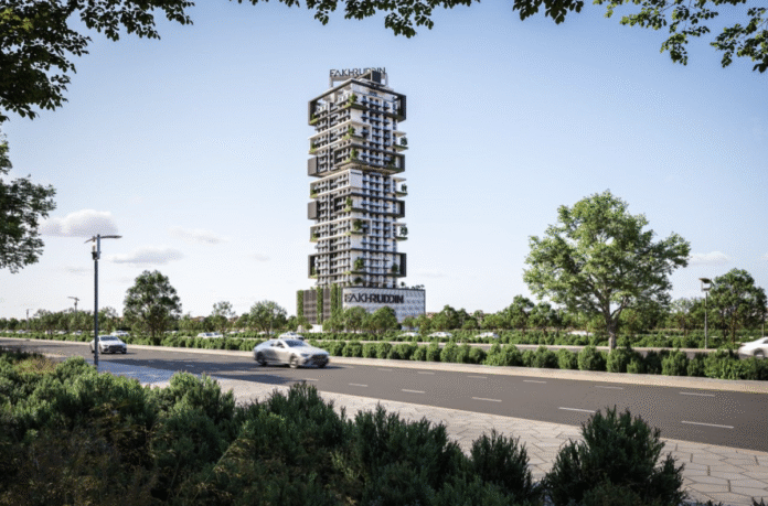 Fakhruddin Properties broke ground on its newest residential project, Treppan Tower, located in Jumeirah Village Triangle, Dubai. Image Credit: Fakhruddin Properties | Rental Living News