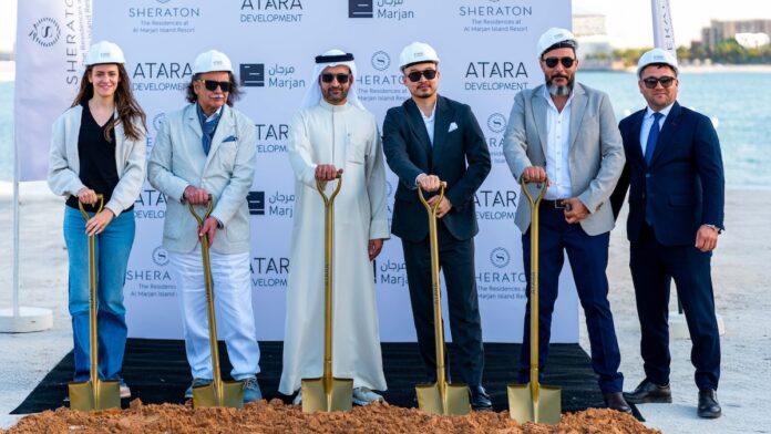 Representatives on-site at The Residences at Sheraton Al Marjan Island Resort's ground breaking | ATARA Development | Rental Living News
