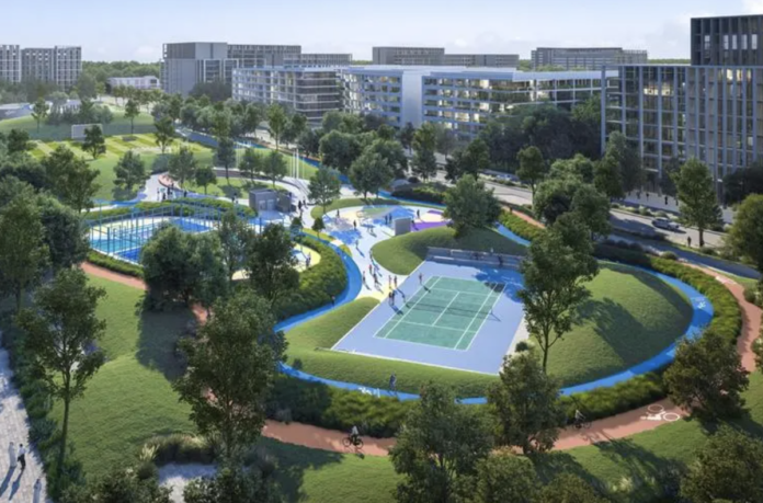Concept image of the Aljada sports park complex | Rental Living News